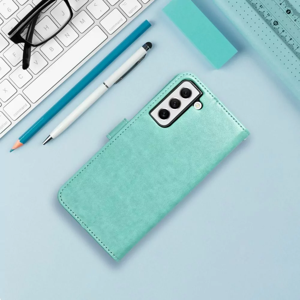 Flipové pouzdro Coolcase Mezzo na mobil Samsung Galaxy S24 Plus - Zelený lapač snů