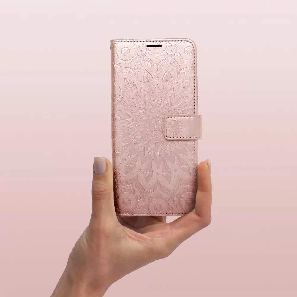 Flipové pouzdro Coolcase Mezzo na mobil Samsung Galaxy A54 5G - Mandala rose gold