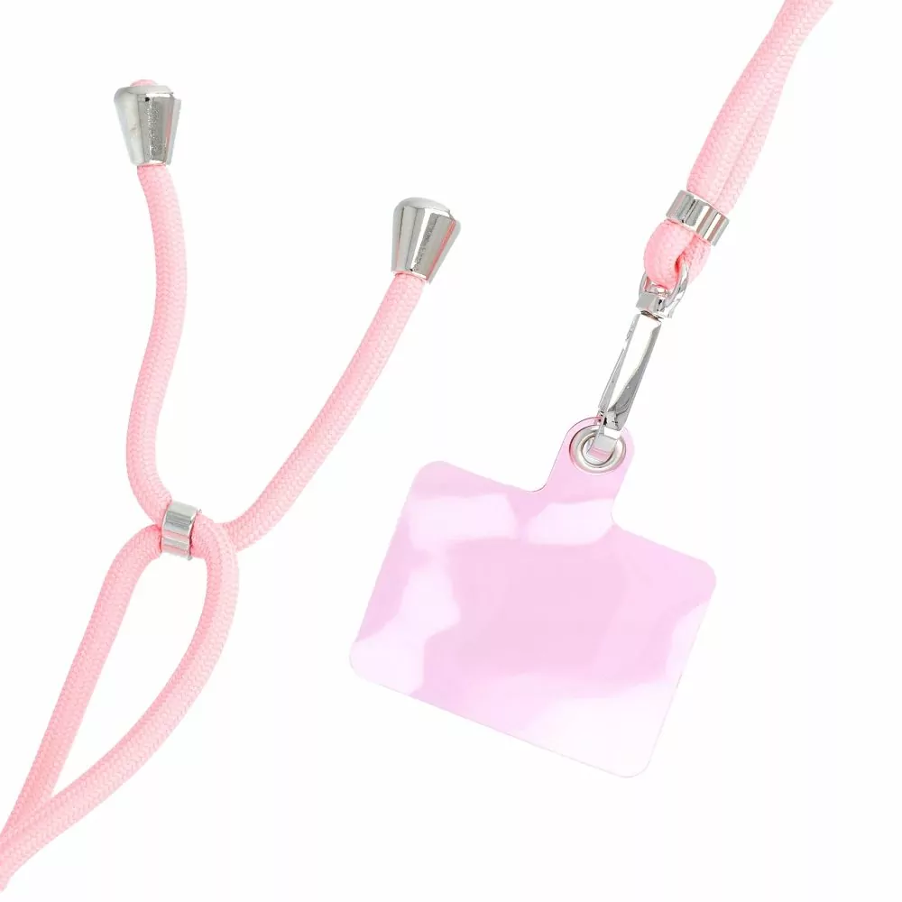 Univerzální dlouhý popruh SWING 6mm Crossbody přes rameno nebo kolem krku - růžový