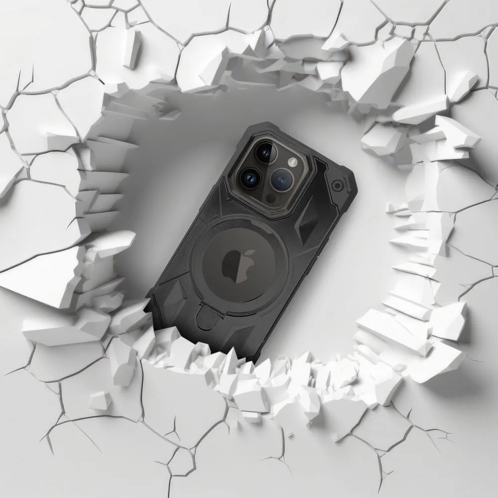 Odolné pouzdro Armor Mag Cover na mobil Apple iPhone 13 Pro - černé - MagSafe kompatibilní
