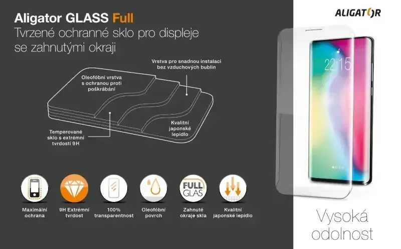 Ochranné sklo GLASS FULL Xiaomi Redmi Note 14 Pro 5G / Poco X7, zaoblené kraje (8596426110840)