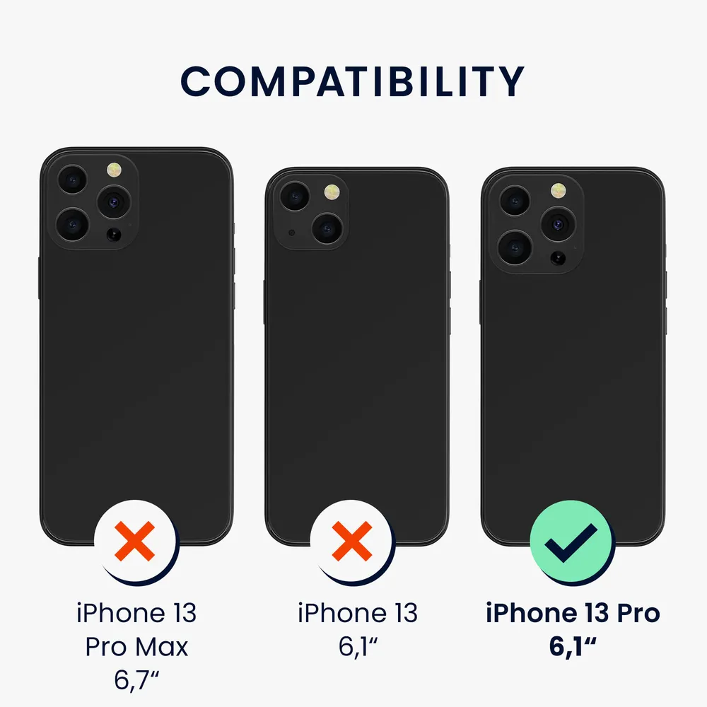 Pevné silikonové pouzdro kwmobile Crossbody na mobil Apple iPhone 13 Pro s popruhem - čiré