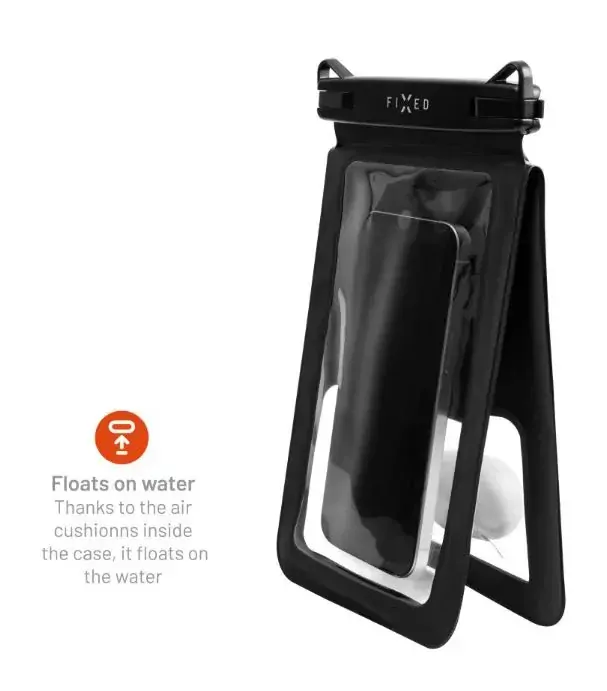 Vodotěsný obal pro mobil FIXED Float Twin - IPX8 a kvalitním uzamykacím systémem s dvěma kapsami