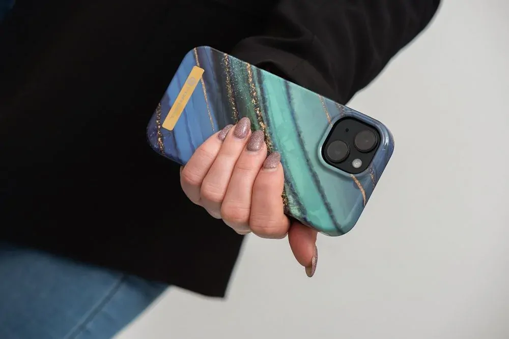 Prémiové pouzdro FORCELL F-PROTECT Mirage 4D s MagSafe na mobil Apple iPhone 15 Pro - Jade marble