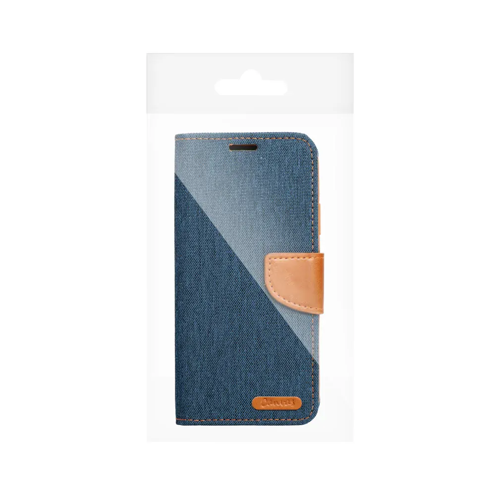 Luxusní flipové pouzdro Coolcase Canvas pro Samsung Galaxy A55 5G navy modré