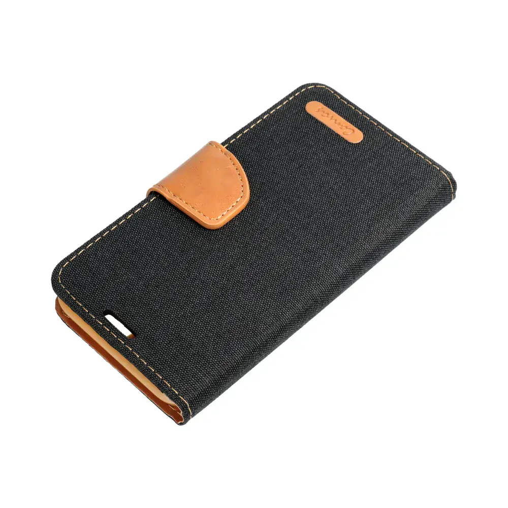 Luxusní flipové pouzdro Coolcase Canvas pro Samsung Galaxy A35 5G černé