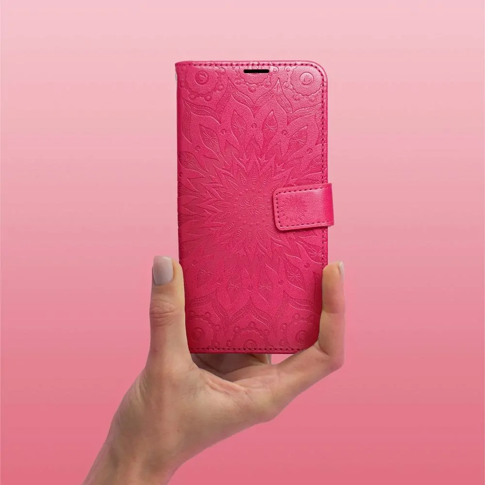 Knížkové flip pouzdro Coolcase Mezzo na mobil Xiaomi Redmi Note 13 4G - Magenta mandala
