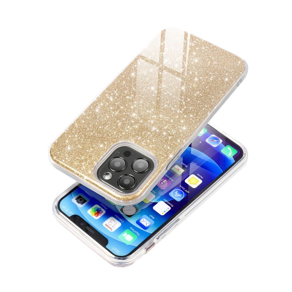 Třpytivé pouzdro Coolcase Shining na mobil Xiaomi Redmi 13C / Poco C65 - Zlatavé