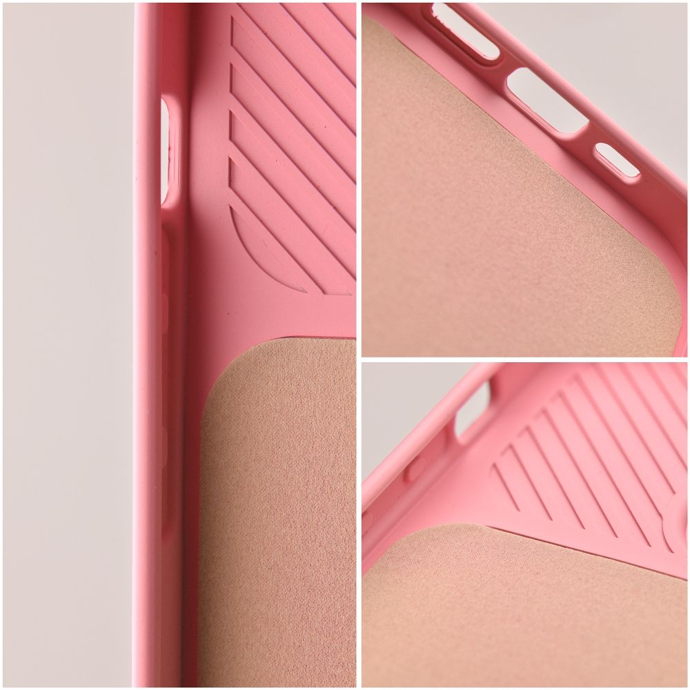 Silikonové pouzdro SLIDE Case s krytkou fotoaparátu - Samsung Galaxy A35 5G Růžové