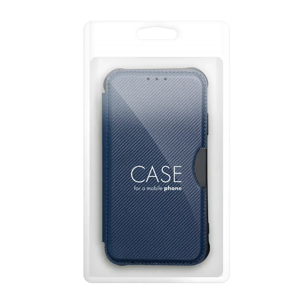 Ultimátní knížkové flip pouzdro Coolcase RAZOR Carbon - Samsung Galaxy A35 5G - tmavě modré