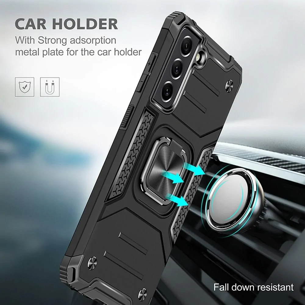 Hybridní pouzdro Coolcase Nitro - Samsung Galaxy A55 5G černé odolné se stojánkem