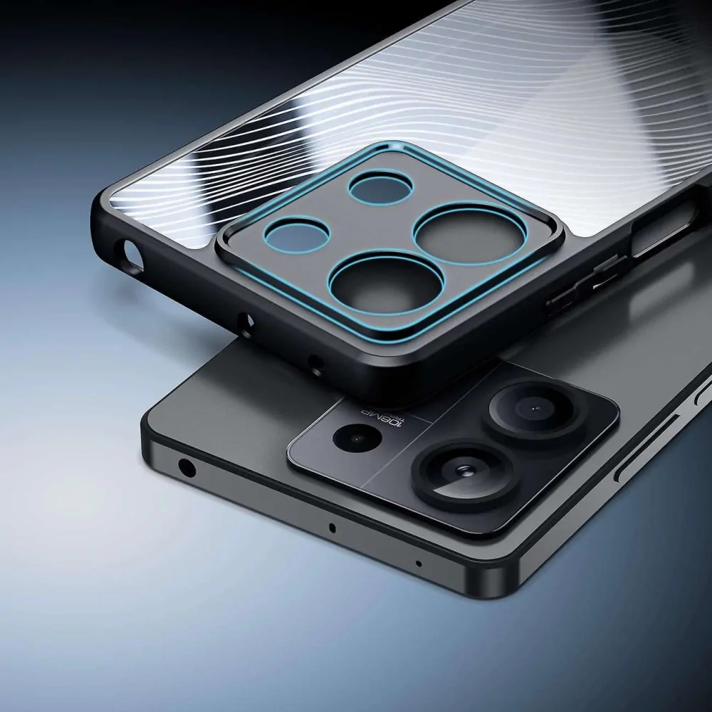 Silikonové pouzdro Dux Ducis Aimo - Xiaomi Redmi Note 13 5G čiré - černé