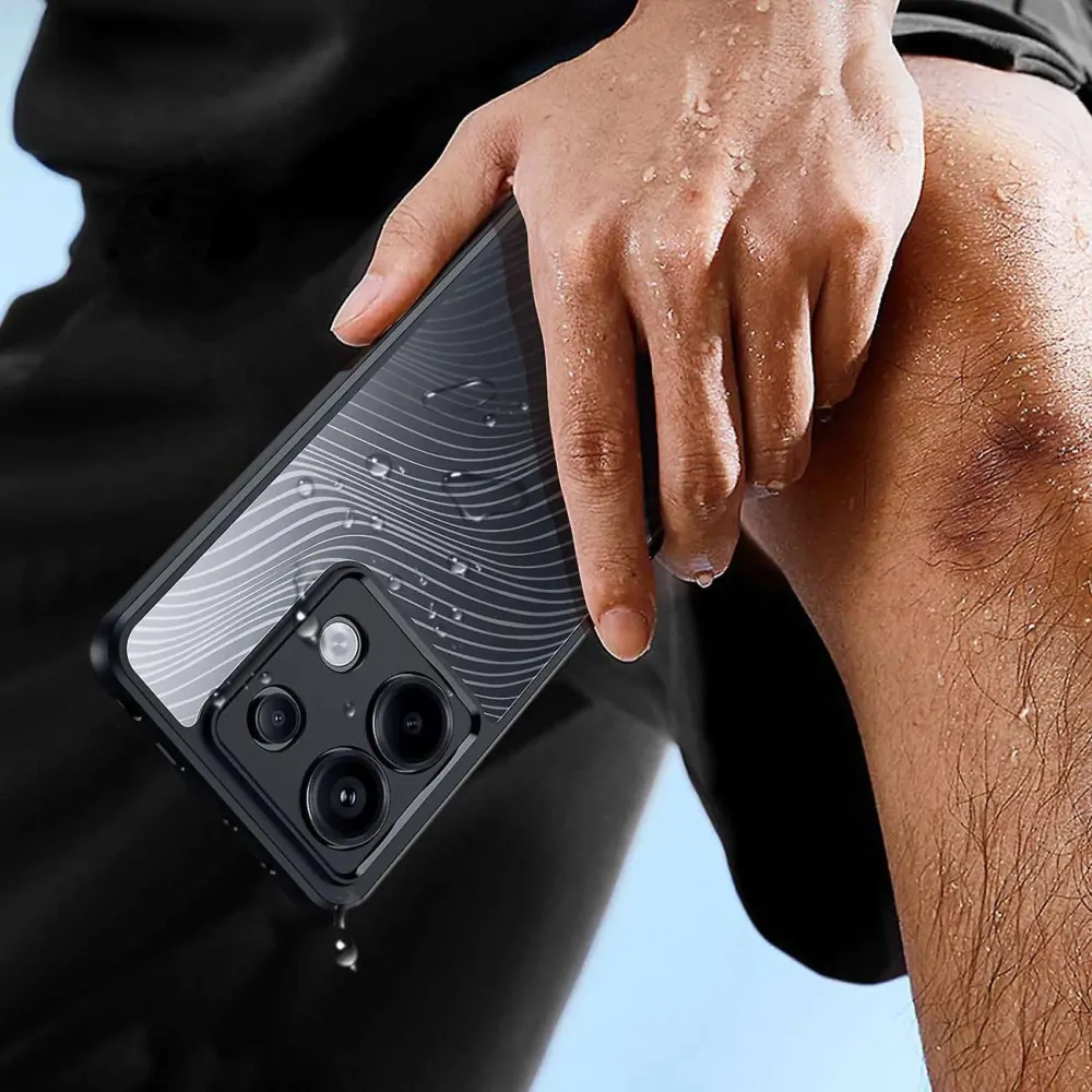 Silikonové pouzdro Dux Ducis Aimo - Xiaomi Redmi Note 13 Pro 5G / Poco X6 5G čiré - černé