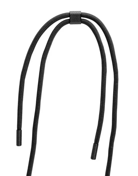 Crossbody pouzdro FIXED Pure Neck - Samsung Galaxy A15 / A15 5G s popruhem přes rameno - čiré - černá šňůrka