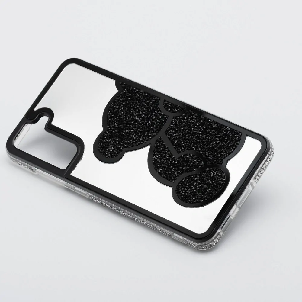 Třpytivé pouzdro Coolcase TEDDY BEAR  - Samsung Galaxy A35 5G černé