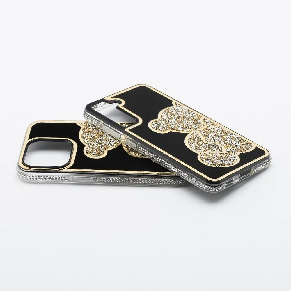 Třpytivé pouzdro Coolcase TEDDY BEAR  - Samsung Galaxy A35 5G zlatavé