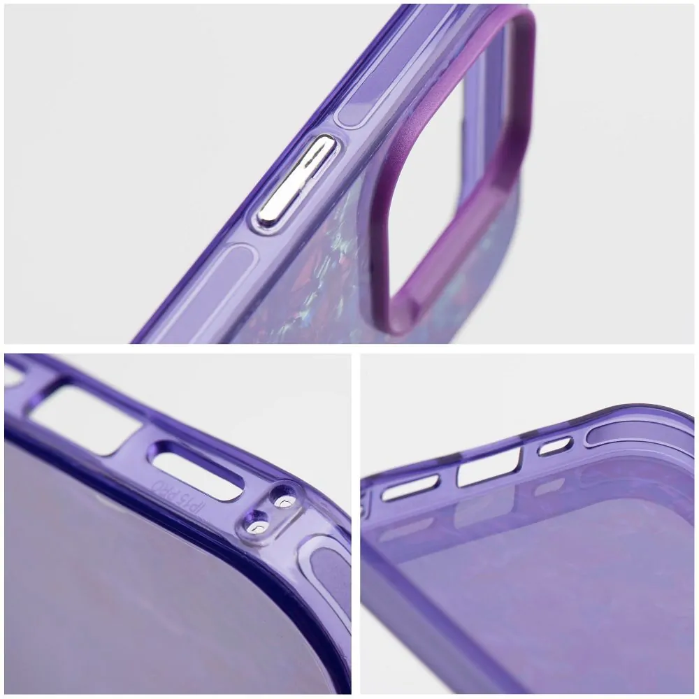 Pouzdro Coolcase TUTTI FRUTTI - Apple iPhone 15 Pro - fialové