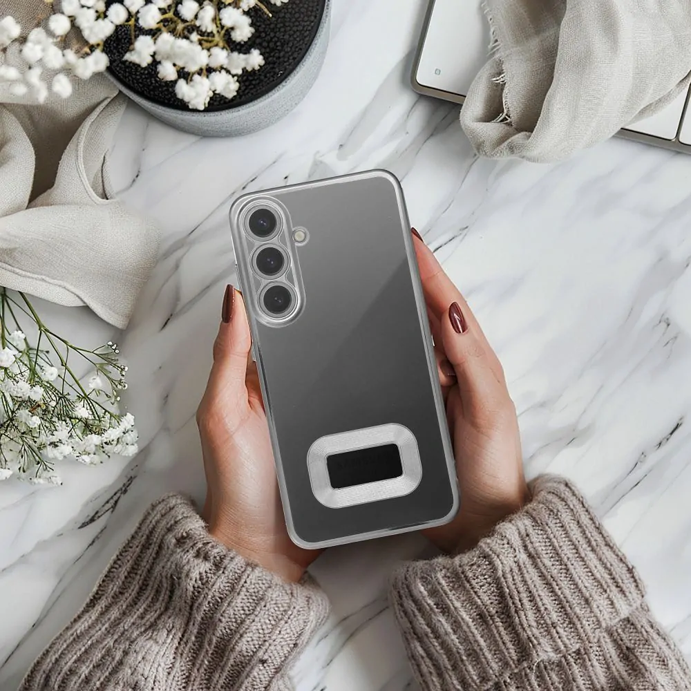 Pouzdro Coolcase Glam - Samsung Galaxy A25 5G - stříbrné