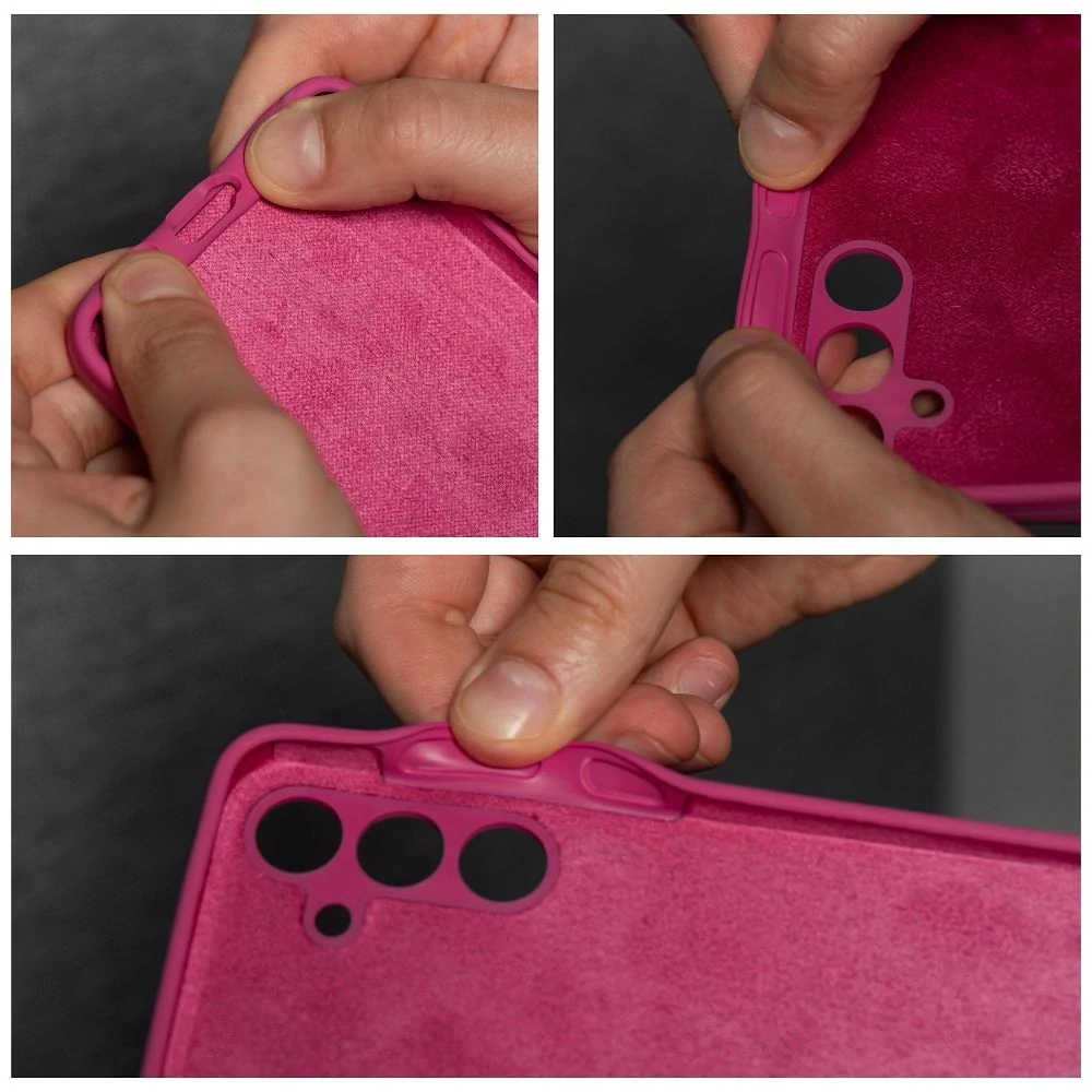 Silikonové pouzdro Coolcase SILICONE 2mm - Samsung Galaxy A05s Tmavě růžové