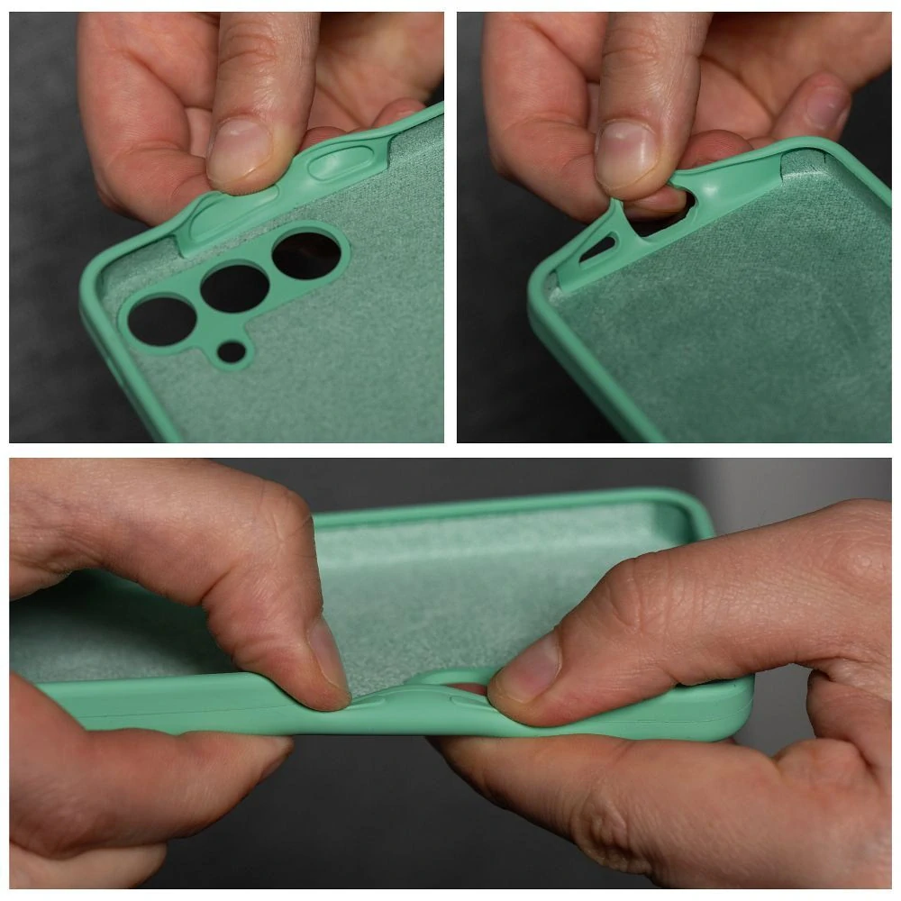 Silikonové pouzdro Coolcase SILICONE 2mm - Samsung Galaxy A05s Mátově zelené