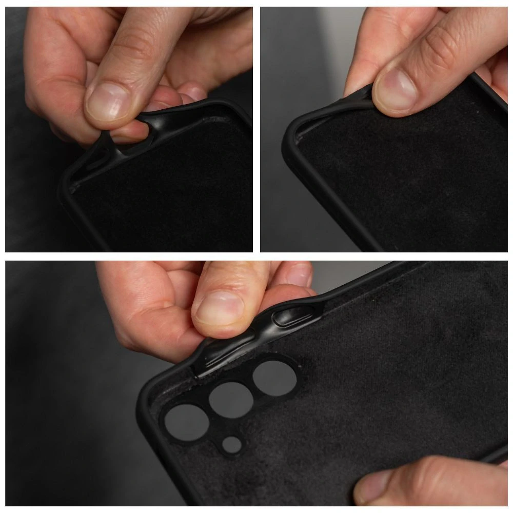 Silikonové pouzdro Coolcase SILICONE 2mm - Samsung Galaxy A55 5G Uhlově černé