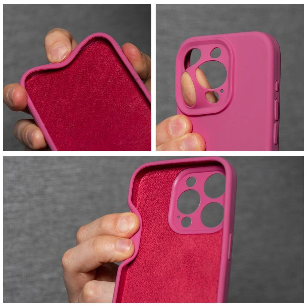 Silikonové pouzdro Coolcase SILICONE 2mm - Apple iPhone 15 Pro Tmavě růžové