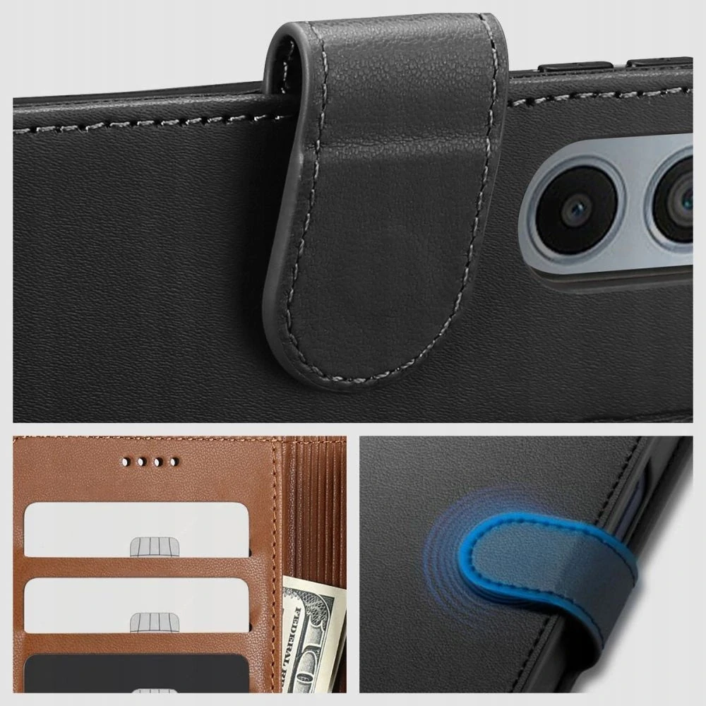 Knížkové flip pouzdro Tech-Protect Wallet - Samsung Galaxy S23 FE - Černé