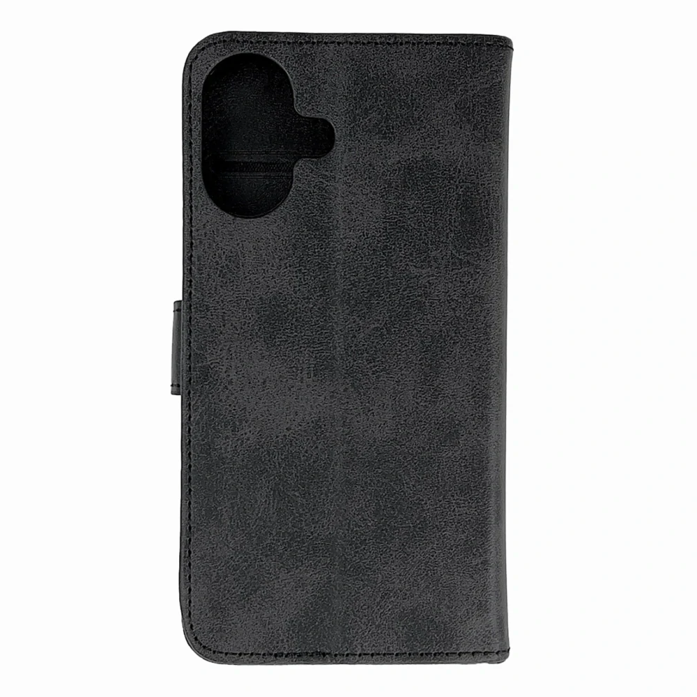 Flip knížkové pouzdro Leather Book z eko kůže - Apple iPhone 16 - černé