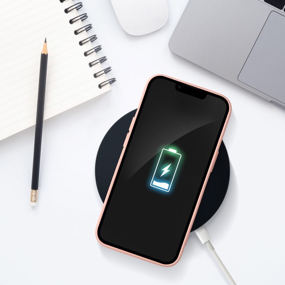 Silikonové pouzdro Card Case na mobil Samsung Galaxy S24 FE - Růžové