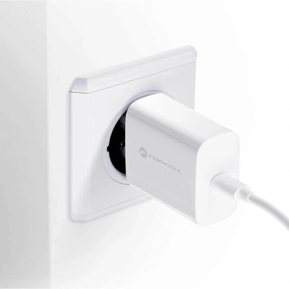 Forcell F-Energy 25W USB-C Rychlonabíječka - bílá
