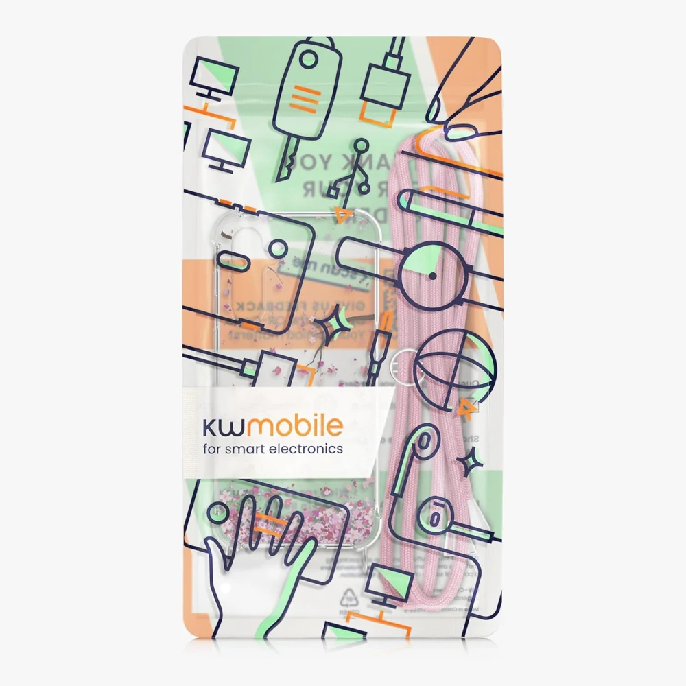 Crossbody pouzdro kwmobile - Samsung Galaxy A35 5G s popruhem - Cherry blossoms