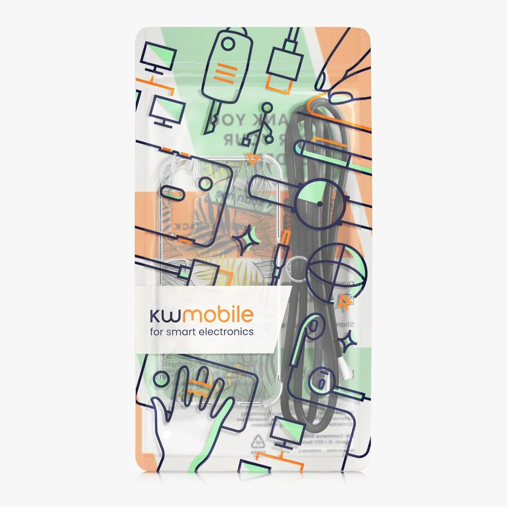 Crossbody pouzdro kwmobile - Samsung Galaxy A15 / A15 5G s popruhem - Palm leaves