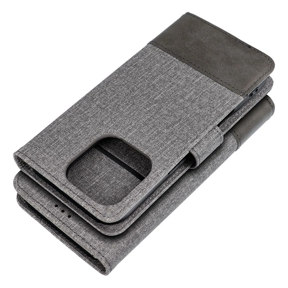 Knížkové flip pouzdro - Apple iPhone 16 Pro - COOLCASE GOMMA BOOK - šedé