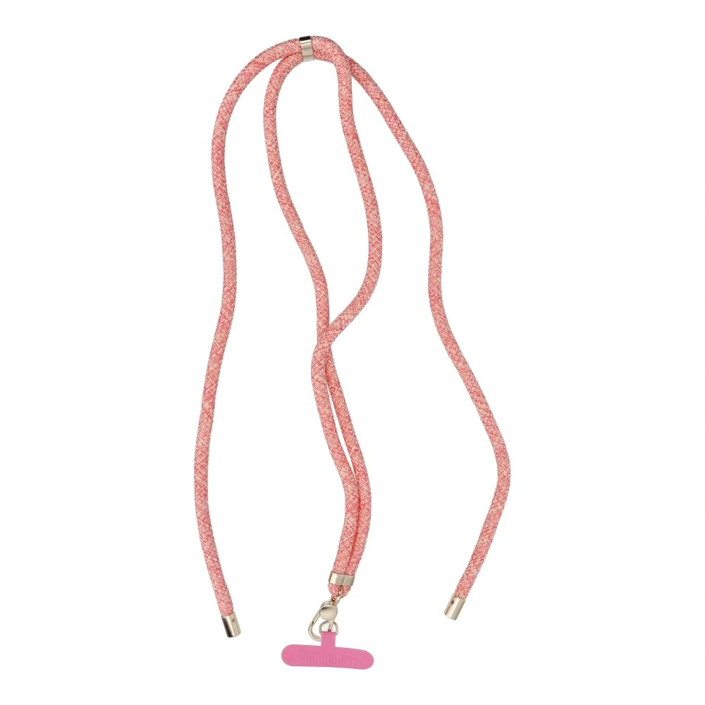 Popruh SWING 8mm Crossbody – růžovo-bílý, délka 165 cm