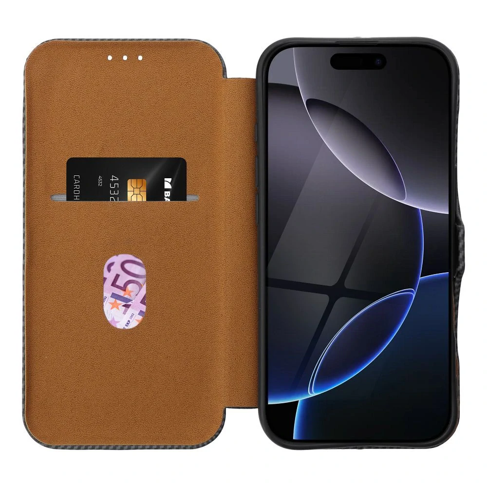 Flip pouzdro FOLIO Side Magnet iPhone 16 Pro – šedé