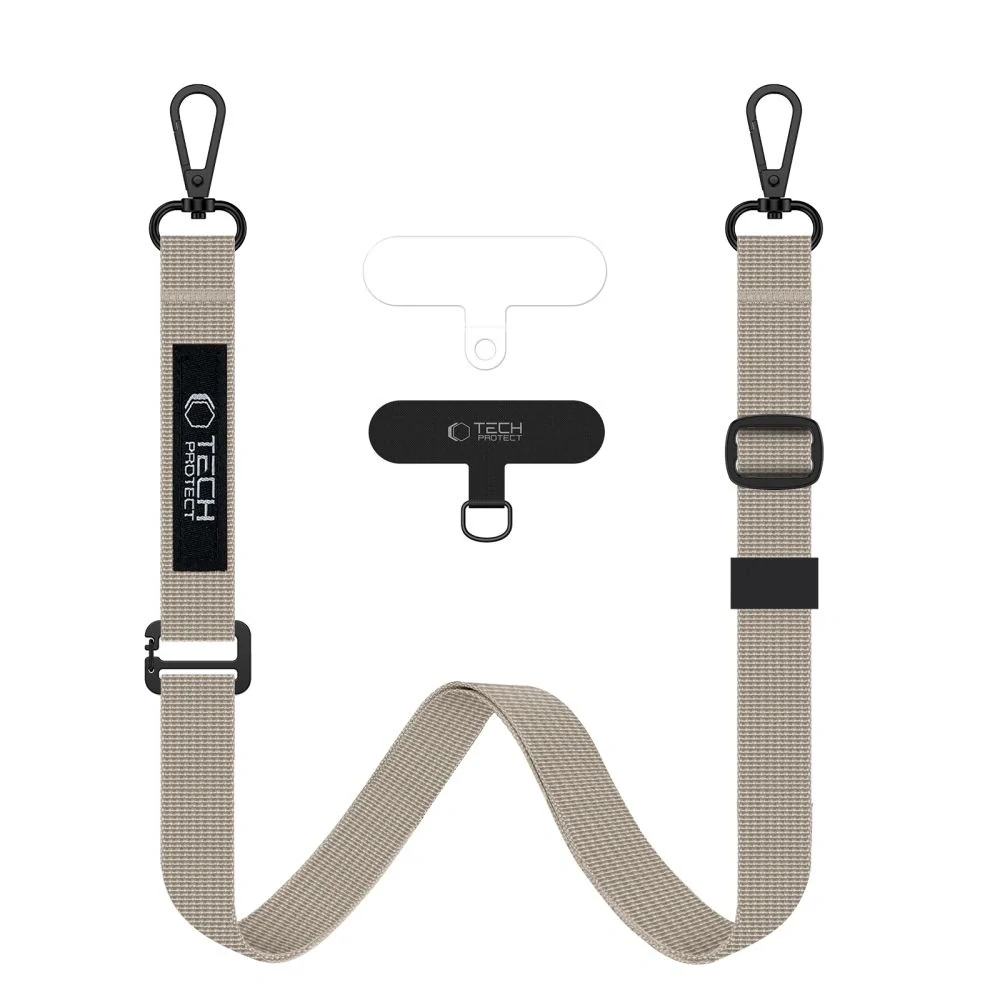 Tech-Protect C6S Crossbody Šňůrka 2v1 – béžová