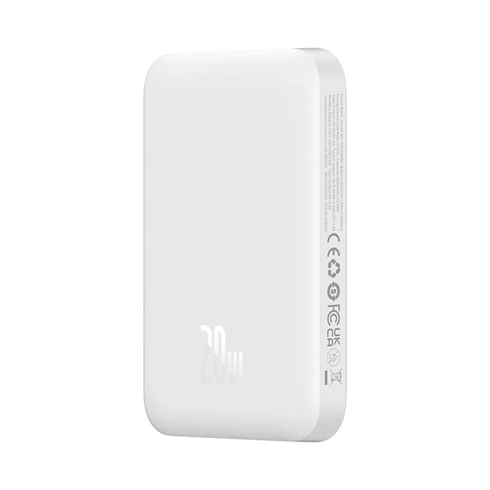 Baseus Magnetic Mini 6000mAh Powerbanka 20W – bílá