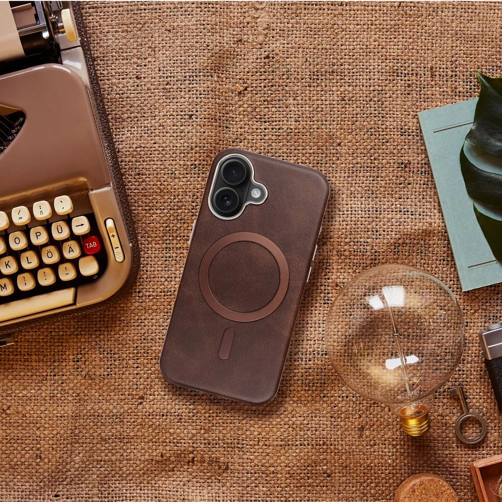 Pouzdro Gentleman Mag Cover MagSafe – iPhone 16e / iPhone 17e, hnědé