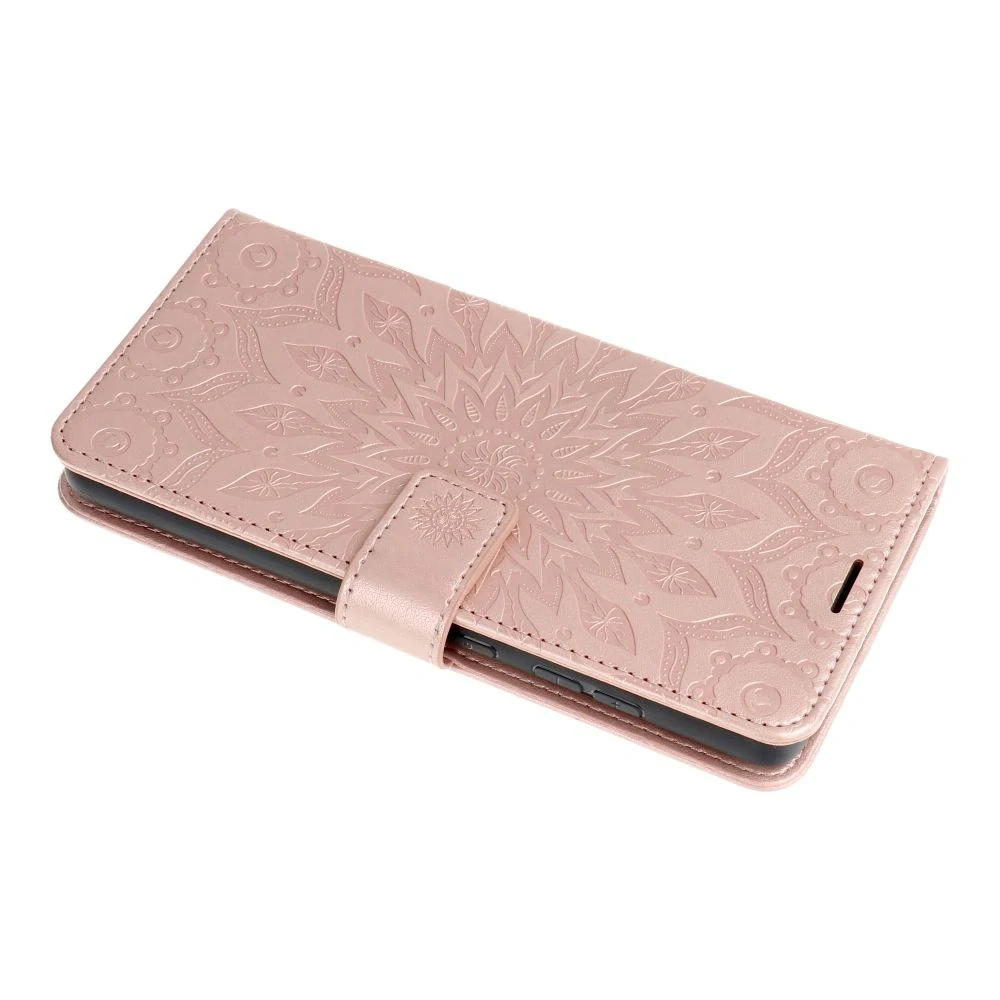 Flip pouzdro MEZZO Book – Galaxy A56 5G, zlatě růžová mandala