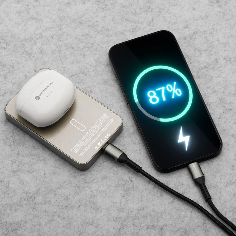 Powerbanka Forcell F-Energy F10K8 MagSafe 10 000 mAh - zlatavá