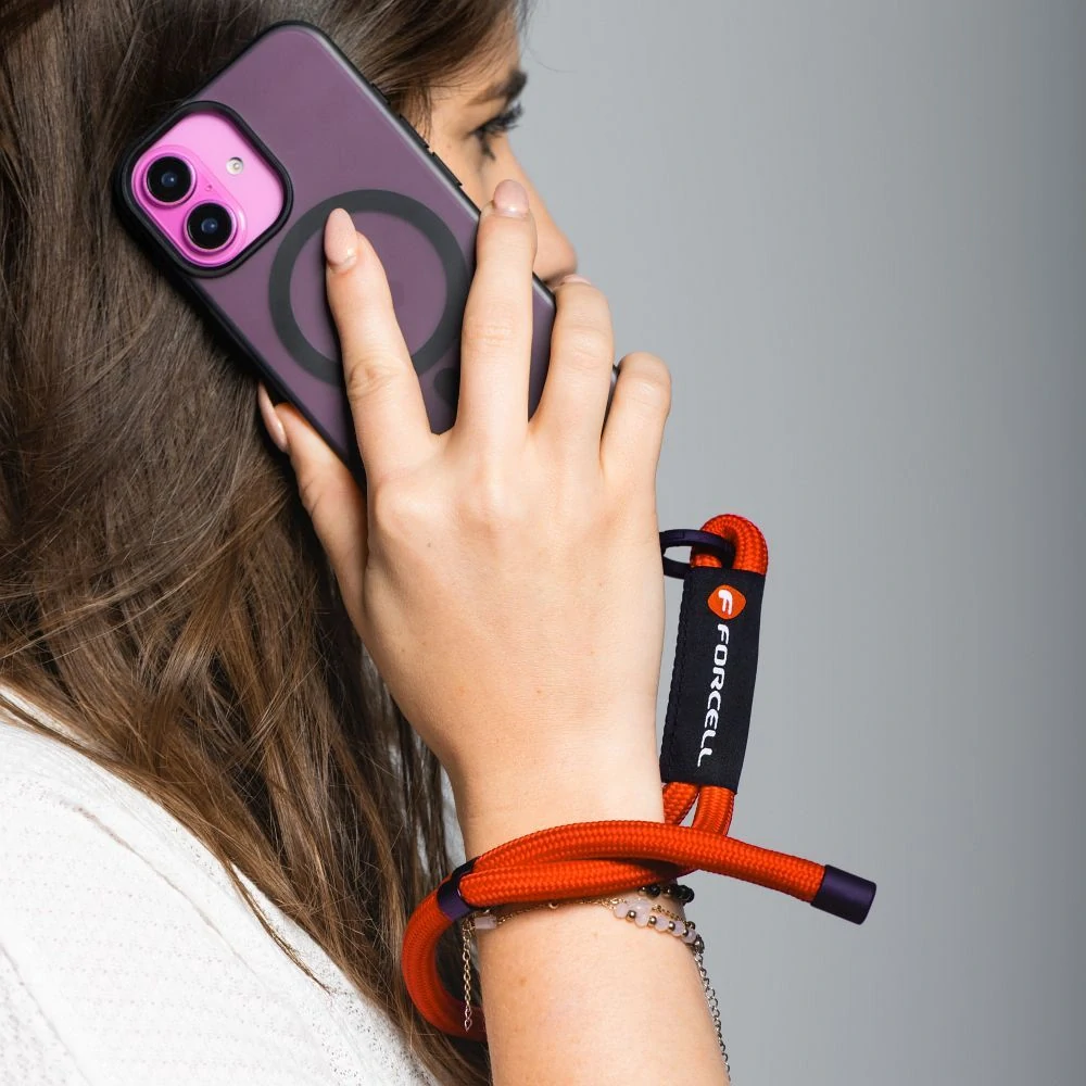 Šňůrka k mobilu na ruku Forcell R10X40 červená