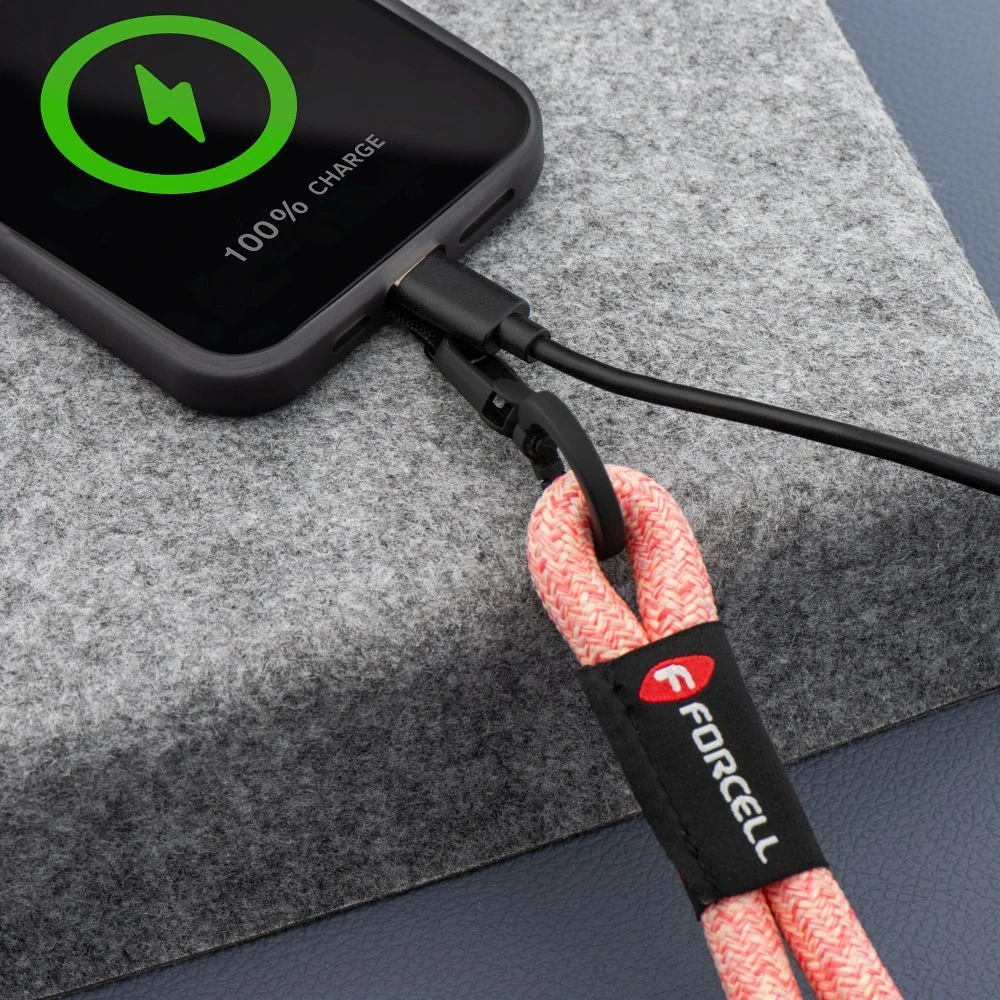Šňůrka k mobilu na ruku Forcell R10X40 růžovo-bílá