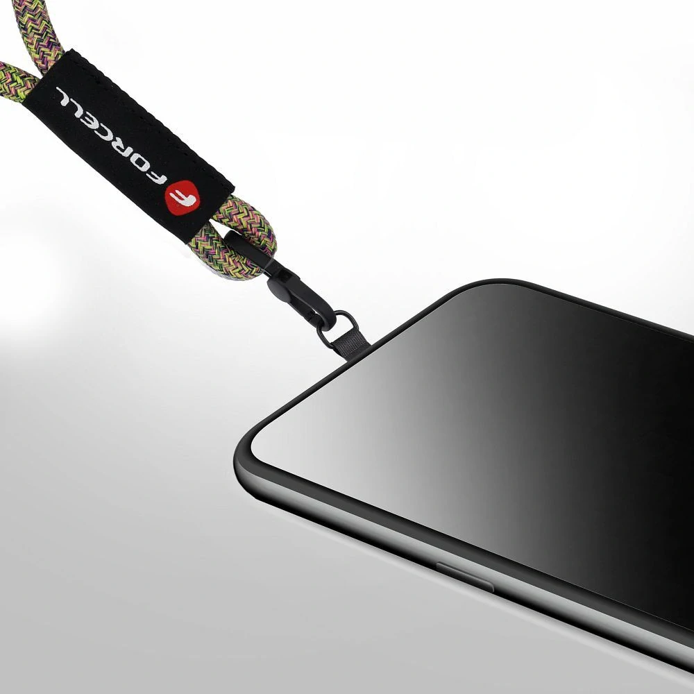 Šňůrka k mobilu na ruku Forcell R10X40 zeleno-růžová
