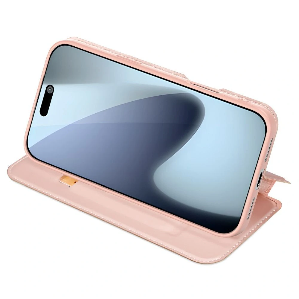 Dux Ducis Skin Pro iPhone 17 Pro – růžové flipové pouzdro