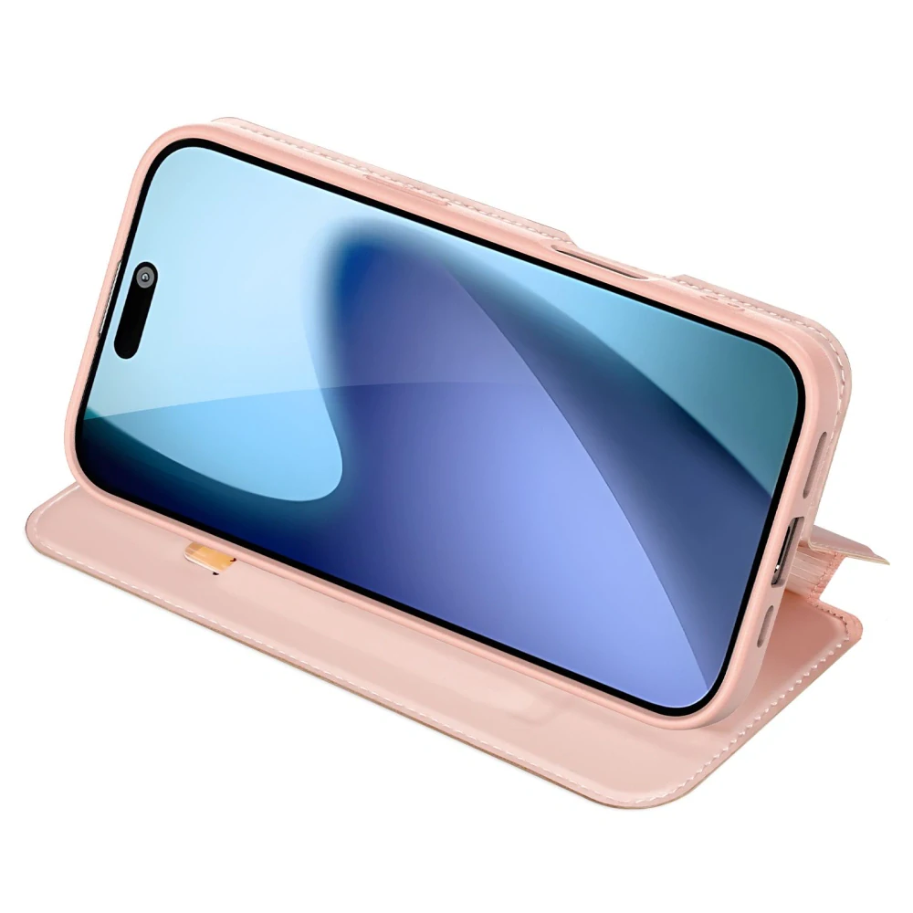 Dux Ducis Skin Pro iPhone 17 – růžové flipové pouzdro