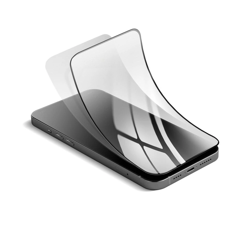 Hybridní sklo Forcell Flexible 5D pro iPhone 16 Pro / 17 / 17 Pro – černé 5903396315251