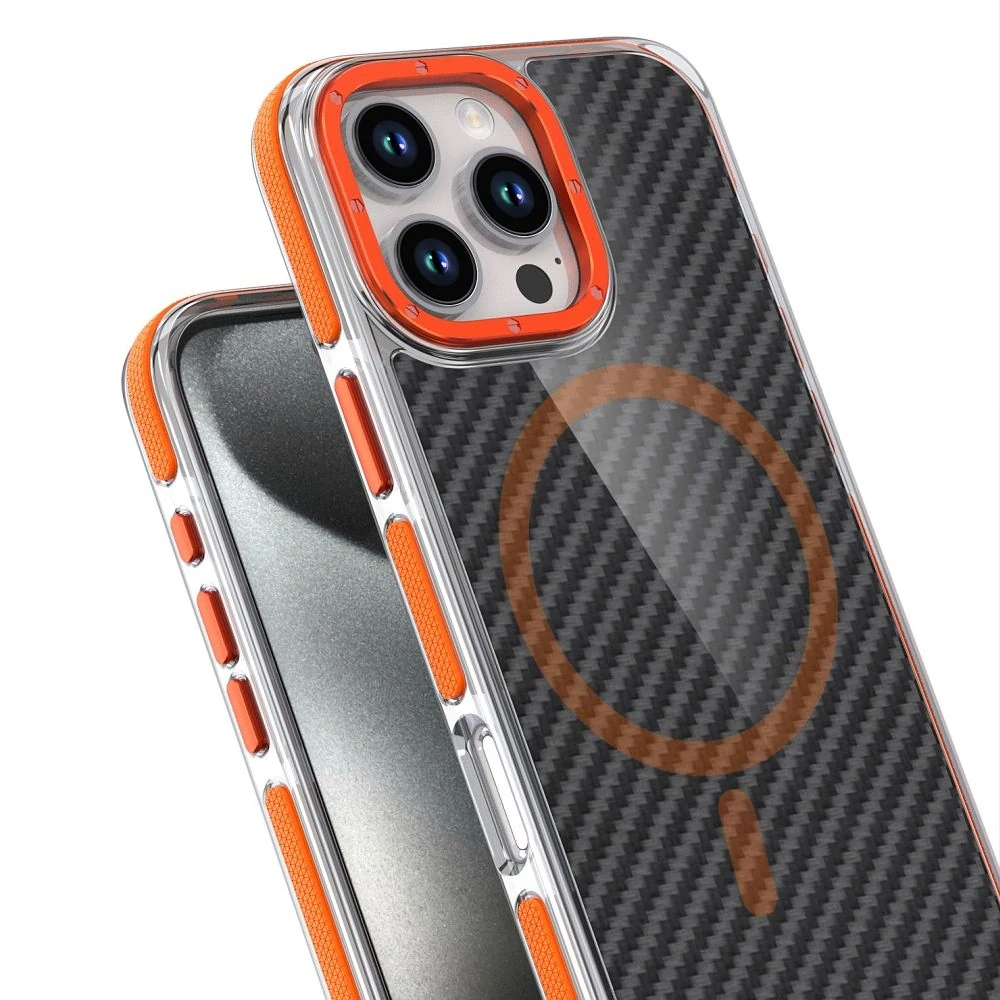 Pouzdro Fiber MagSafe Xiaomi Redmi A5 – oranžové