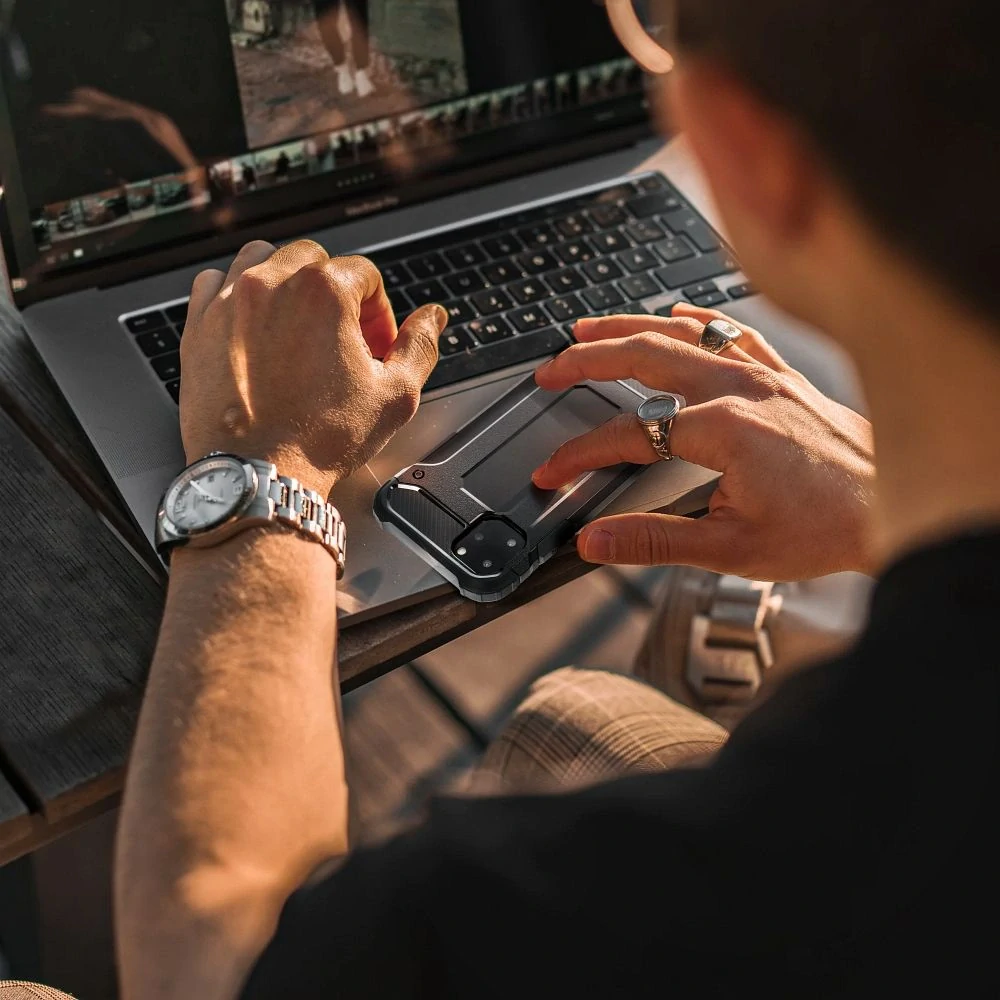 Odolný kryt na mobil Samsung Galaxy S25 Ultra - Armor modrý