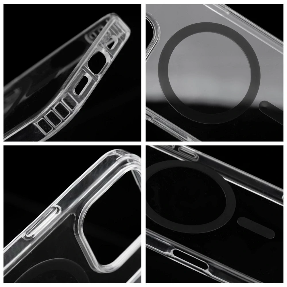 Kryt Drop Glue Colorful Ring Mag Cover iPhone Air – černý
