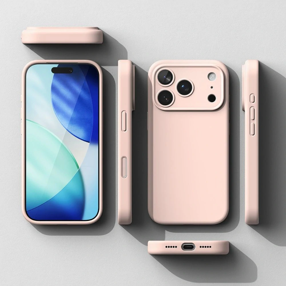 Kryt Ringke Silicone MagSafe Apple iPhone 17 Pro - růžový
